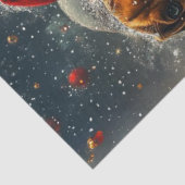 Decompage SantaとDachshunds in Sleigh Snowing 薄葉紙 (詳細)
