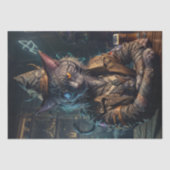 Decompage - Sorceror cat in steampunkファッション – 薄葉紙 (正面)