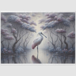 Decompage、Spoonbill Bird、ティッシュペーパー 薄葉紙