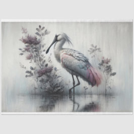 Decompage、Spoonbill Bird、ティッシュペーパー 薄葉紙