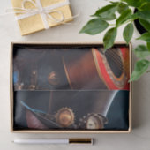 Decompage - Steampunk cat with top hat & guitar - 薄葉紙 (ギフト)