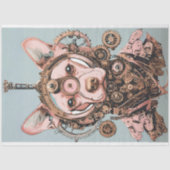 Decompage Steampunk Pink Dog Named Pawsworth 薄葉紙 (正面)