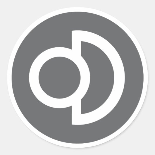 Deconbrioロゴステッカー ラウンドシール (正面)