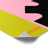 Deconstructed postmodern inspired artwork of abstr ポスター (角)