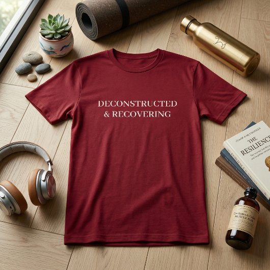 Deconstructed & Recovering Oversized Gym | Maroon Tシャツ
