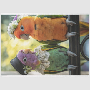 Decopageお洒落 Concur Birds結婚's 薄葉紙