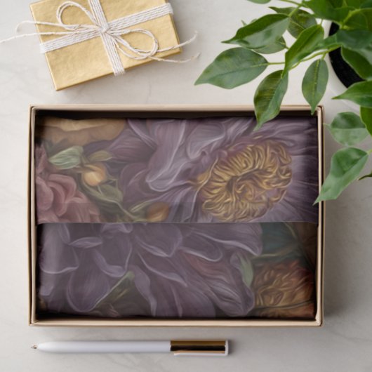 Decopageゴシック色鮮やかのスカルと花模様 薄葉紙 (ギフト)