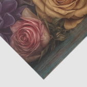 Decopageゴシック色鮮やかのスカルと花模様 薄葉紙 (詳細)