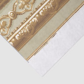 DECOPAGEティッシュペーパー:ヴィンテージ金ゴールド縁ど 薄葉紙 (詳細)