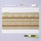 DECOPAGEティッシュペーパー:ヴィンテージ金ゴールド縁ど 薄葉紙 (クラフト)