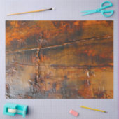 Decopageテクスチャフェイク仕上げ銅カラー 薄葉紙 (クラフト)