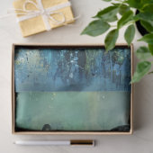 Decopageバお洒落ニー青の背鮮やか景 薄葉紙 (ギフト)