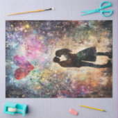 Decopageバレンタインのカップル共有キス 薄葉紙 (クラフト)