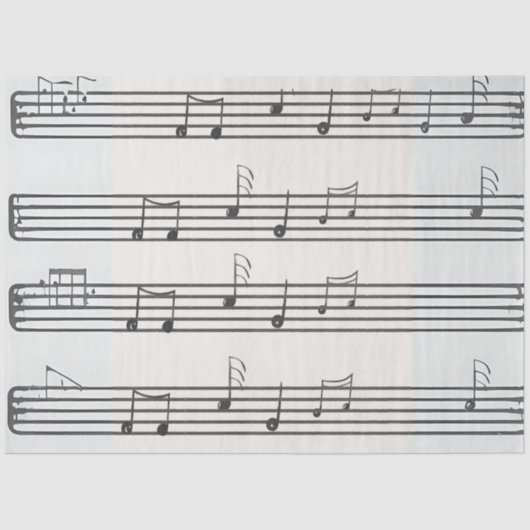 Decopageミュージックシートのメモ 薄葉紙 (正面)