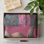 Decopageヤギお洒落ピンクの背景 薄葉紙 (ギフト)