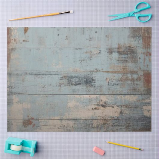 Decopage動揺して Light Blue欠損バックグラウンド 薄葉紙 (クラフト)