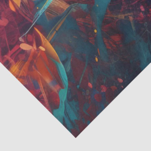 Decopage女性の抽象芸術混合メディ絵を描ア 薄葉紙 (詳細)