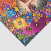 Decopage紙-はっきりしたモダンフローラデザイン 薄葉紙 (詳細)