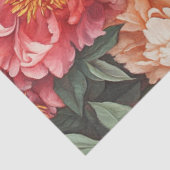 Decopage芸術的描写スカル顔（牡丹） 薄葉紙 (詳細)