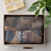 Decopage - A pirate cat drink beer - 薄葉紙 (ギフト)