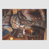 Decopage - A pirate cat drink beer - 薄葉紙 (正面)