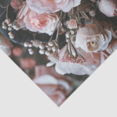 Decopage Gothic Skeleton Maskピンクの花 薄葉紙 (詳細)