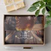 Decopage - Pirate steampunk cat drink beer - 薄葉紙 (ギフト)