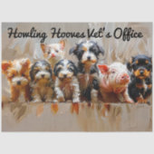 Decopage Vet's Office パーソナライズされた Animal Photos 薄葉紙 (正面)