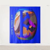 DECOR_CUTE MOTHER GIFT_medium blue _RMDESIGNFLO55 タペストリー (正面)