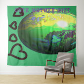 DECOR_CUTE MOTHER GIFT_mediumGREEN_RMDESIGNFLO55 タペストリー (インサイチュ(横))