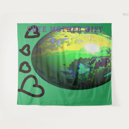 DECOR_CUTE MOTHER GIFT_mediumGREEN_RMDESIGNFLO55 タペストリー (正面(横))