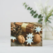Décor de Noël noix cannelle étoile ポストカード (スタンド正面)