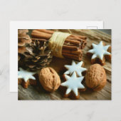 Décor de Noël noix cannelle étoile ポストカード (正面/裏面)