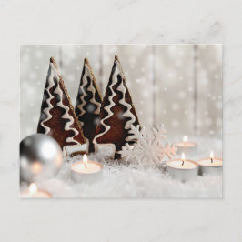 Décor de Noël sapin bougie ポストカード