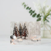 Décor de Noël sapin bougie ポストカード (スタンド正面)