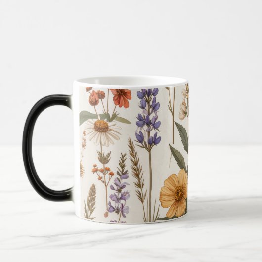 Décor floral avec fleurs des champs モーフィングマグカップ (左)