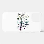 decor it's my birthday with rainbow circles text Case-Mate iPhoneケース (裏面 (横))