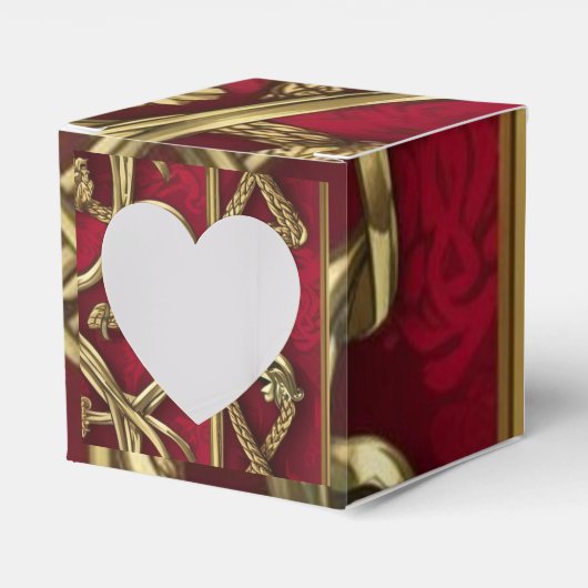 décor médiéval rouge et or フェイバーボックス (正面サイド)