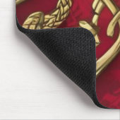 décor médiéval rouge et or マウスパッド (コーナー)