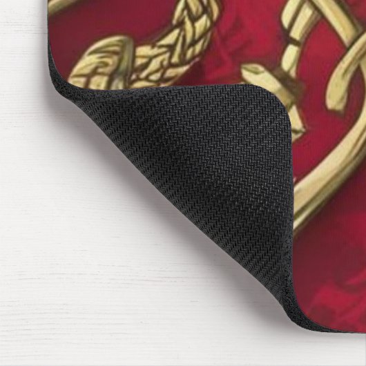 décor médiéval rouge et or マウスパッド (コーナー)