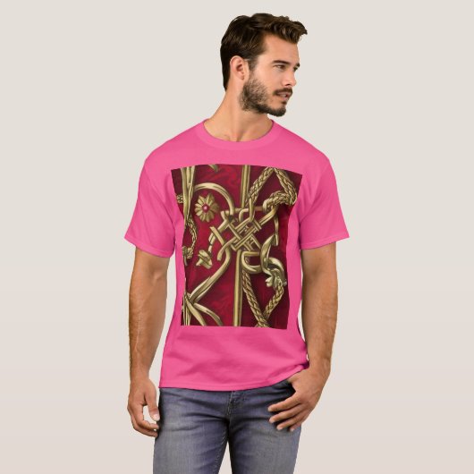 décor médiéval rouge et or tシャツ (正面フル)