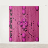 DECOR_Room_CUTE母ギフト_DARKPINK_RMDESIGNFLO55 タペストリー (正面)