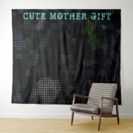 DECOR_Room_CUTE MOTHER GIFT_BLACK_RMDESIGNFLO55 タペストリー