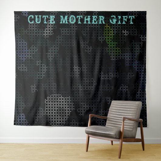 DECOR_Room_CUTE MOTHER GIFT_BLACK_RMDESIGNFLO55 タペストリー (インサイチュ(横))