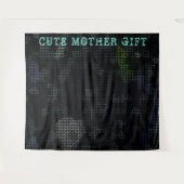 DECOR_Room_CUTE MOTHER GIFT_BLACK_RMDESIGNFLO55 タペストリー (正面(横))