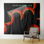 DECOR_Room_CUTE MOTHER GIFT_BLACK_RMDESIGNFLO55 タペストリー (インサイチュ(横))