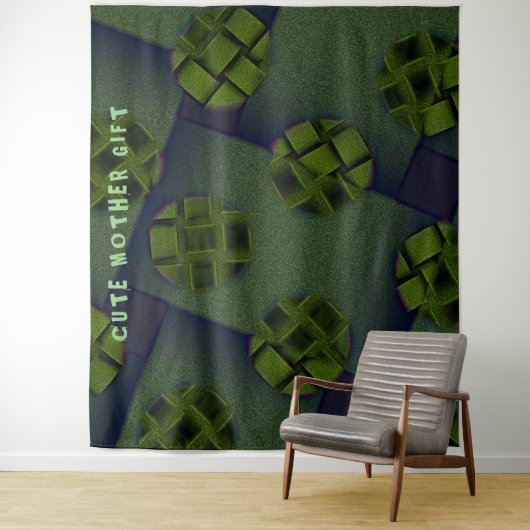 DECOR_Room_CUTE MOTHER GIFT_olive_RMDESIGNFLO55 タペストリー (インサイチュ)