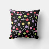 Decora Candy Lollipop Patterned Black クッション (裏面)