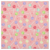 Decora Kei Pastel Candy Lollipops Pattern ファブリック (見本)