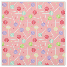 Decora Kei Pastel Candy Lollipops Pattern ファブリック